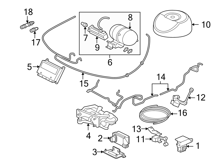 Jaguar XJ8 Suspension Ride Height Sensor. Left, Rear, Vin - C2C40511