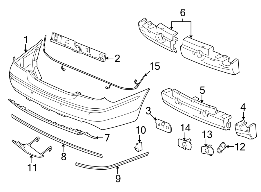 Jaguar S-Type Bumper Impact Absorber. 2005-08, upper. REAR - XR846172 ...