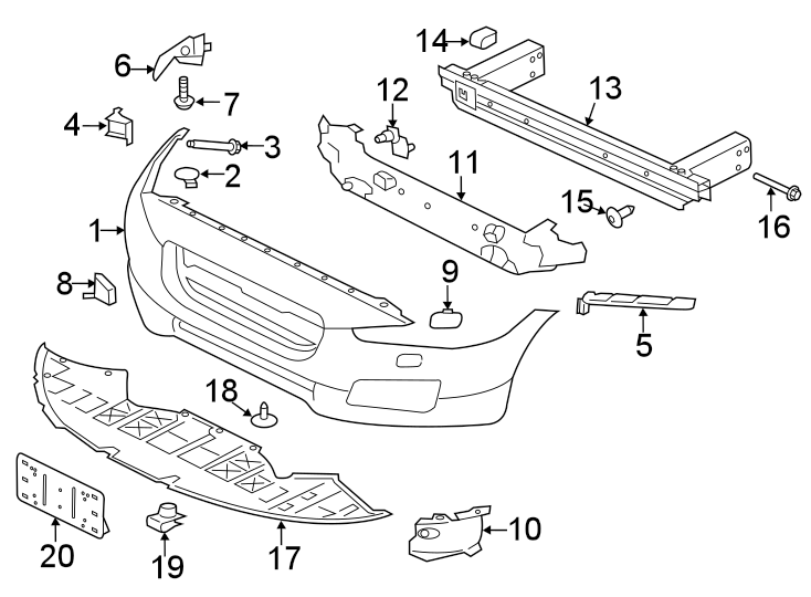 Jaguar XF Brake Air Duct. 2021. Bumper, Front - T2H45341 | Jaguar Palm ...