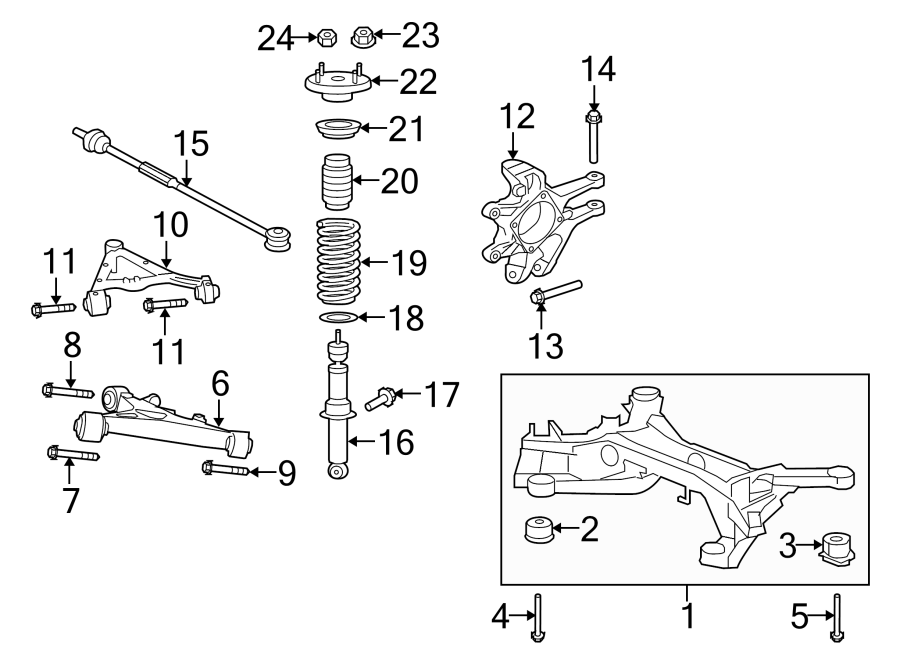 Jaguar F-Type Suspension Subframe Crossmember. F-Type. REAR, Steering ...